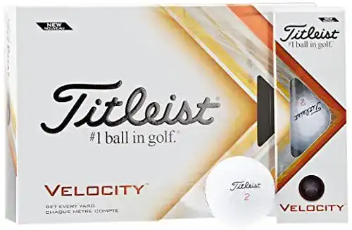 Titleist Velocity Visi Golfball für Herren in Weiß