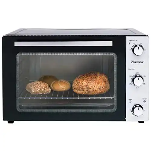 Minibackofen mit Drehspieß Bestron AOV45 2-in-1 Mini-Backofen