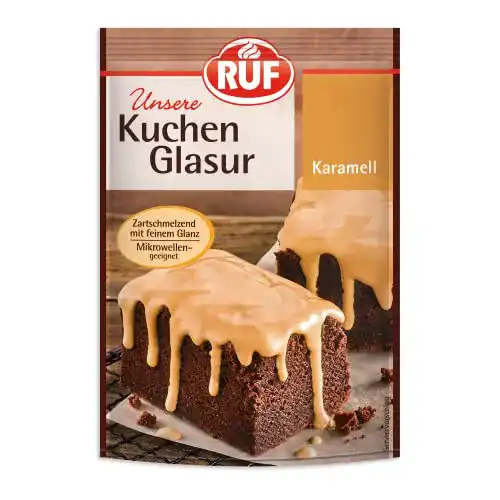 Kuchenglasur von RUF in Karamell, glutenfrei, 100g