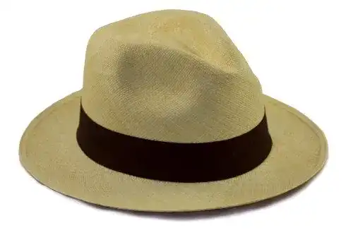 Panama Hut Tumia Lac – Natürlicher Panamahut mit braunem Band, 56 cm