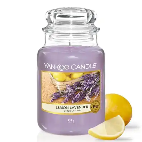 Yankee Candle Duftkerze im Glas (groß) Lemon