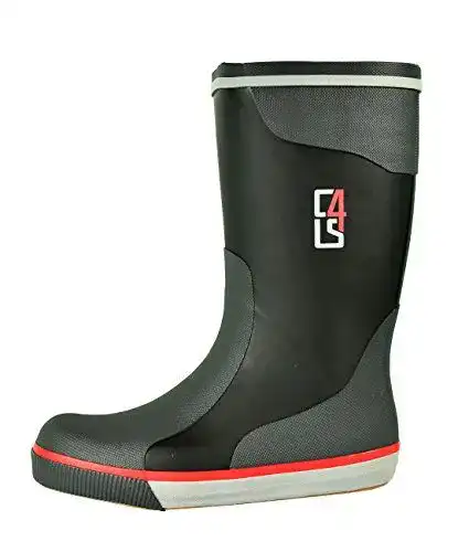 Segelstiefel Crazy4Sailing für Damen und Herren in Schwarz, Größe 42 EU