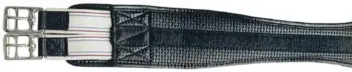 Sattelgurt PFIFF Soft mit Gummizug in Schwarz, 105 cm