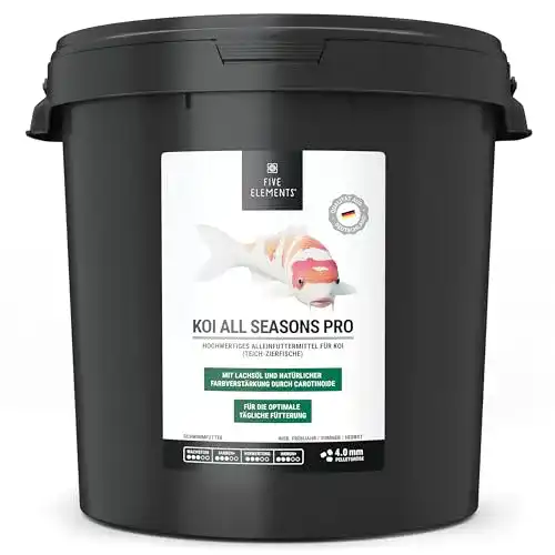 Goldfischfutter Five Elements Koi All Seasons Pro 8,4 kg 4,5 mm