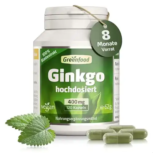 Ginkgo Biloba Tabletten 400 mg reiner Blattextrakt ohne Zusätze