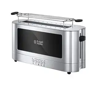 Russell Hobbs Toaster mit Langschlitz für 2 Scheiben und Brötchenaufsatz