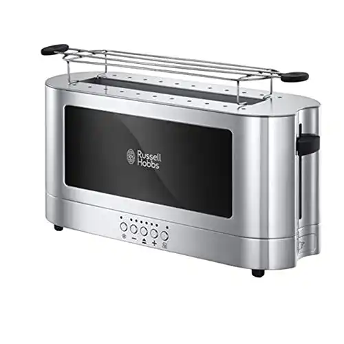 Russell Hobbs Toaster mit Langschlitz für 2 Scheiben und Brötchenaufsatz
