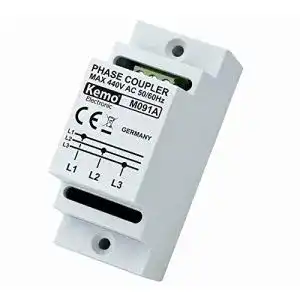 Phasenkoppler Kemo M091A für Powerline Produkte zur Hutschienenmontage