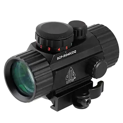 Leuchtpunktvisier UTG 4 Zoll Compact in Rot und Grün mit Circle Dot Design