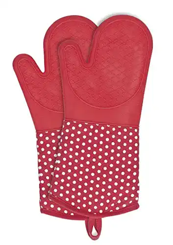 Ofenhandschuhe WENKO Topfhandschuhe aus Silikon in Rot