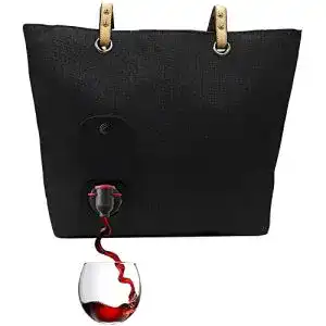 Shopper Tasche PortoVino Tragetasche Schwarz, Segeltuchtasche