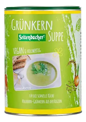 Fastensuppe Seitenbacher Buchener Grünkern Suppe, weizenfrei und vegan