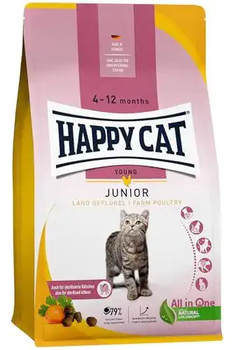 Happy Cat Trockenfutter Young Junior Land mit Geflügel 4 kg