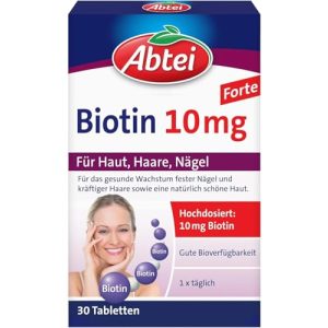 Biotin Abtei 10mg Forte Tabletten für Haut, Haare und Nägel