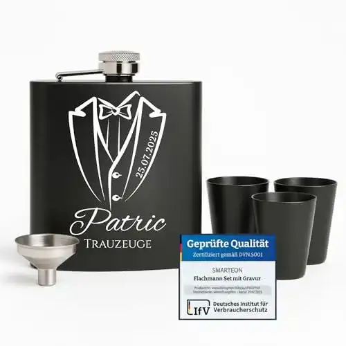 Personalisierter Flachmann Smarteon mit Gravur als Geschenkidee