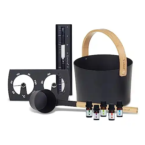 Saunakübel Suleno – Saunazubehör-Set KJELL, 9 Teile