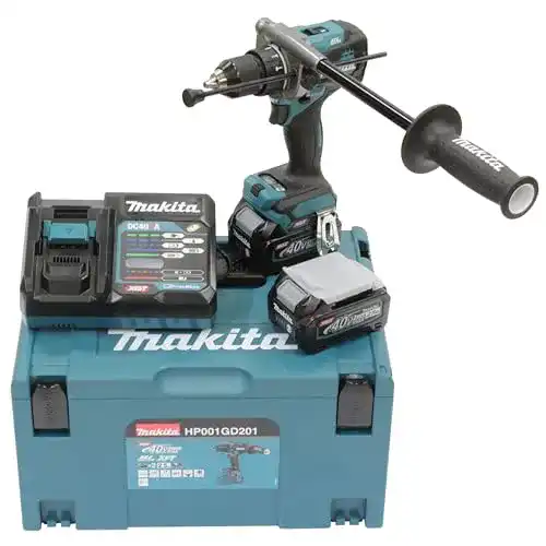 Makita Akku-Schlagbohrschrauber HP001GD201 mit 40V und 2,5 Ah
