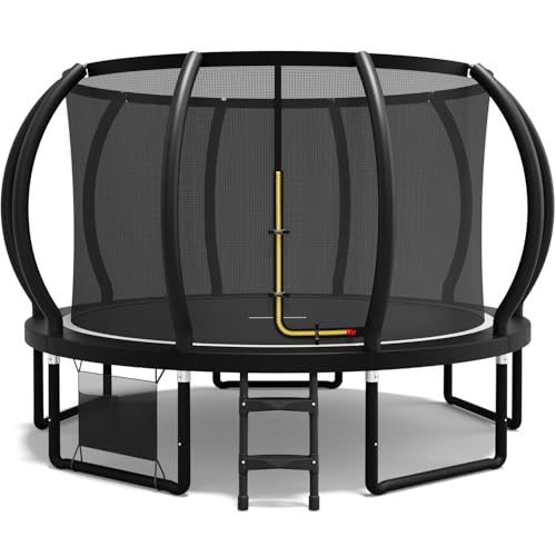 Flamaker Trampolin Outdoor mit Netz, Ø 366/427 cm, TÜV-zertifiziert