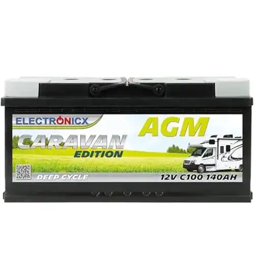 AGM-Batterie 140Ah Electronicx Deep-Cycle 12V für Wohnmobile und Boote