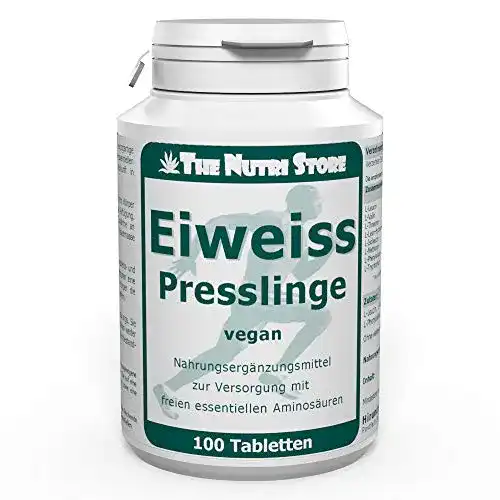 Eiweißtabletten von The Nutri Store, 100 Stück, vegan