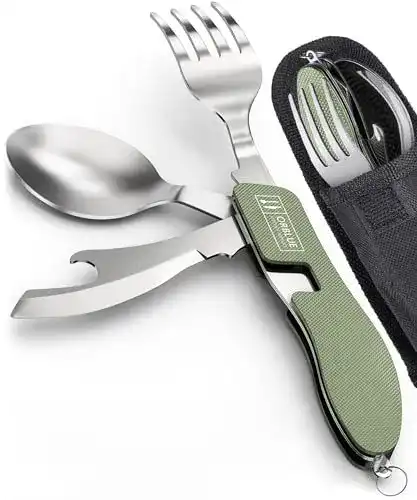 Campingbesteck Orblue klappbar für Outdoor Aktivitäten
