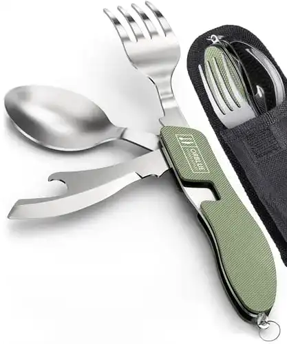 Campingbesteck Orblue klappbar für Outdoor Aktivitäten