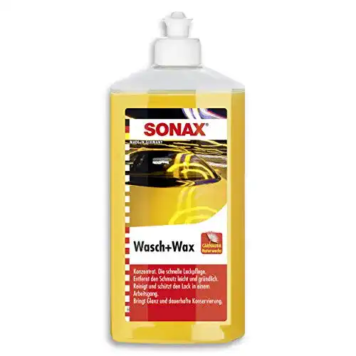 Autoshampoo Sonax Wasch+Wax 500 ml für gründliche Reinigung und Schutz
