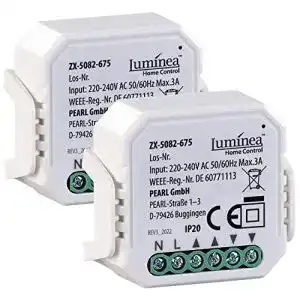 Rolladensteuerung WLAN Luminea Home Control Rolladenschalter im 2er-Set