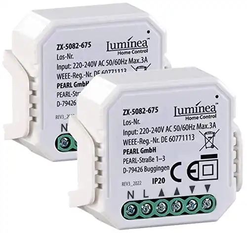 Rolladensteuerung WLAN Luminea Home Control Rolladenschalter im 2er-Set