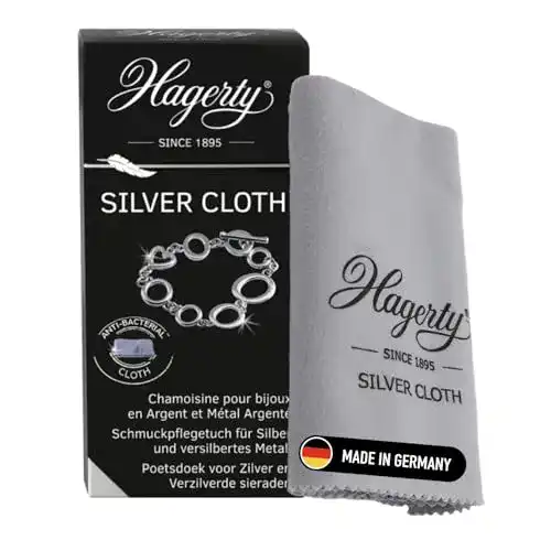 Hagerty Silver Cloth Silberputztuch zur Schmuckreinigung