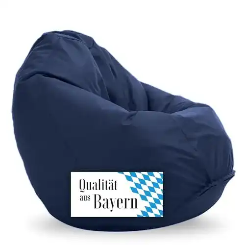 Sitzsack XXL Bruni Classico L in Blaugrau Robuster und bequemer XL Sitzsack