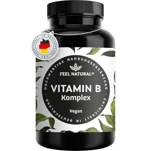 Vitamin B-Komplex Feel Natural – 180 vegane Kapseln mit B-Vitaminen
