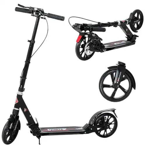Cityroller ISE Big Wheel Scooter Tretroller klappbar mit 200mm Rädern