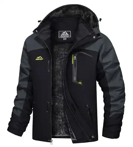 Angeljacke TACVASEN Herren Wanderjacke wasserdicht Fleecejacke