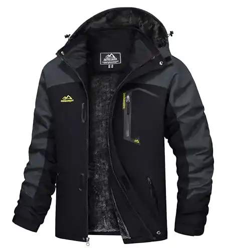 Angeljacke TACVASEN Herren Wanderjacke wasserdicht Fleecejacke