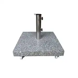 Sonnenschirmständer mit Rollen von Tpfgarden – 50 kg Granit hellgrau