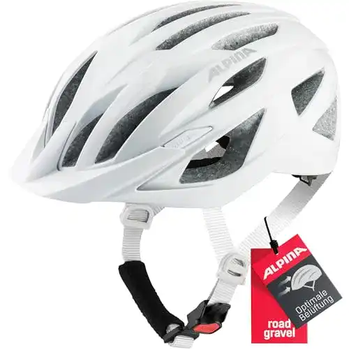 Fahrradhelm Alpina Parana für Erwachsene in Weiß glänzend