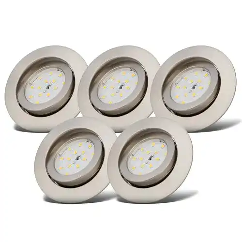 B.K.Licht LED Einbaustrahler 5er Set 230V für Innenräume