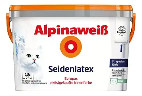 Latexfarbe Alpina Weiß Seidenlatex von Alpina Farben GmbH
