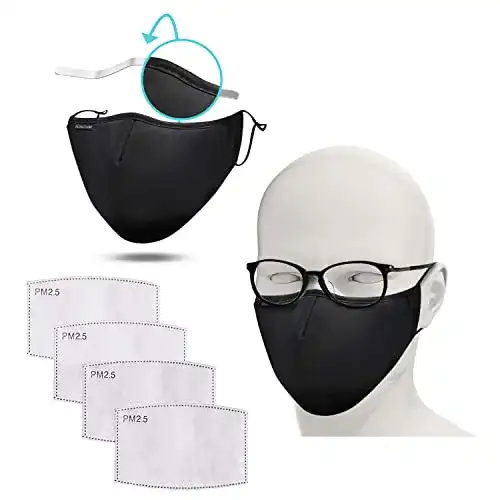 Waschbare Stoffmasken FLOWZOOM im 2er Set mit Filtern