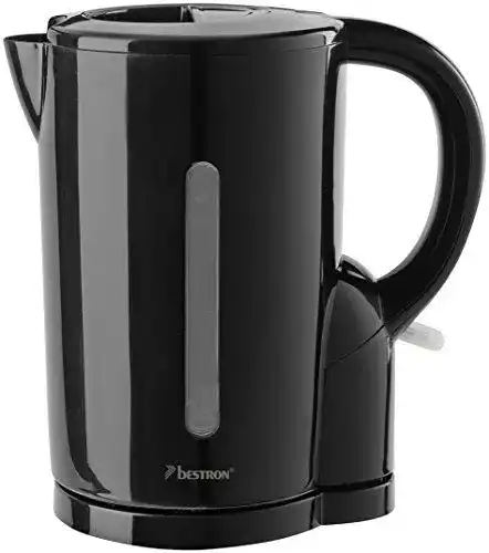 Bestron Wasserkocher mit Kochstopp-Automatik, 1,7 Liter, 2200 Watt, Schwarz