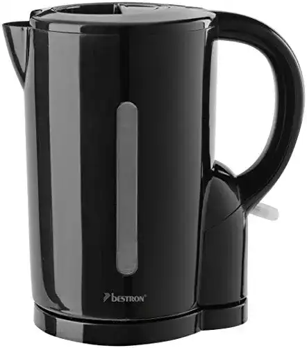 Bestron Wasserkocher mit Kochstopp-Automatik, 1,7 Liter, 2200 Watt, Schwarz