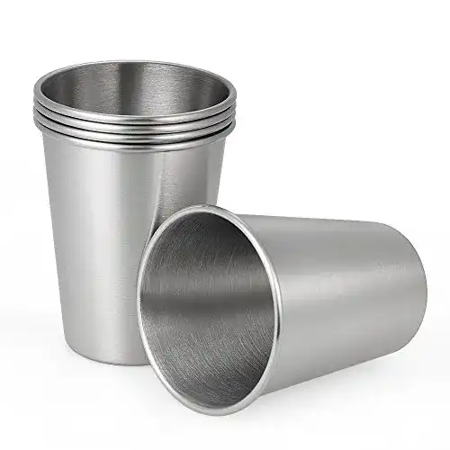 Edelstahlbecher Set mit 5 Pint-Bechern aus Edelstahl