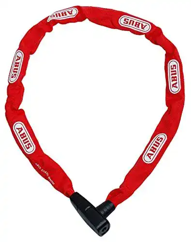 Abus Kettenschloss 6800 unisex, Fahrradschloss 110 cm in Rot