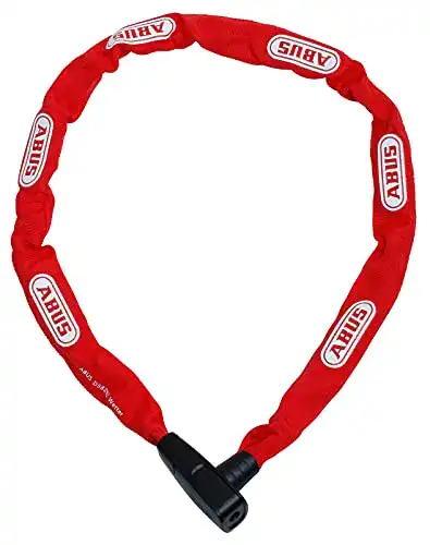Abus Kettenschloss 6800 unisex, Fahrradschloss 110 cm in Rot