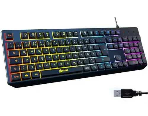 Gaming Tastatur KLIM Chroma QWERTZ DEUTSCH mit Kabel