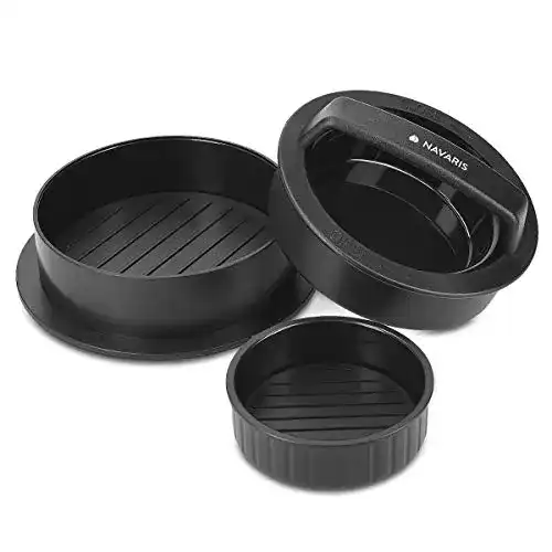 Navaris 2in1 Hamburgerpresse für Burger Patties