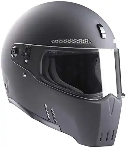 Bandit Alien II Motorradhelm in schwarz matt, Größe M (57/58)