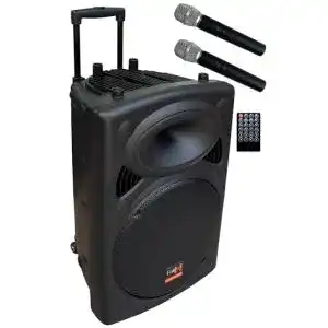 E-Lektron EL38-M Aktivboxen Mobile PA Soundanlage mit Akku und MP3-Player