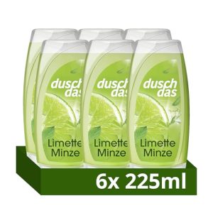 Duschdas Duschgel Limette Minze – Erfrischendes Duschbad 6 x 225 ml